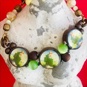 Handcrafted Wood Beaded Saint Bracelet